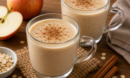 Warmer Apfel-Haferflocken-Smoothie